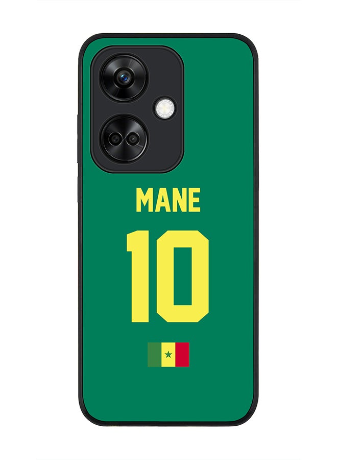 Stylizedd Rugged Black Edge case for OnePlus Nord CE3 Custom Slim fit Thin Phone Case Cover - Football Team - Senegal, Player Name - Mane - Image 1