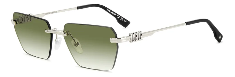 ديسكويرد2 Rectangular Geometrical Sunglasses Frames