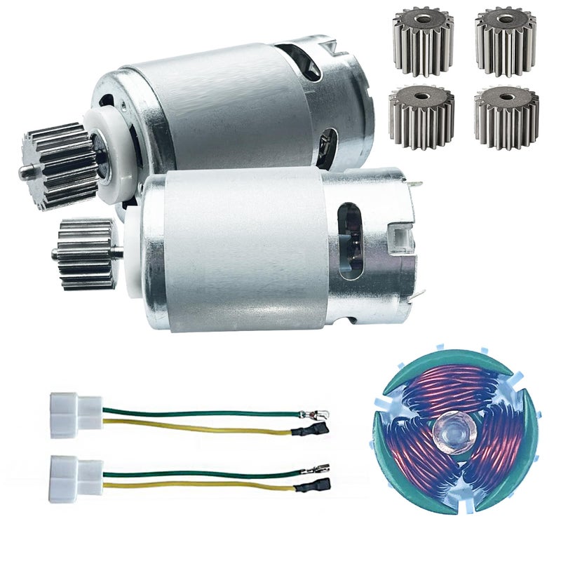 BUMPKAI 2PCS 24 فولت RS555 35000RPM موتور عالي السرعة 7R 15T لسيارة الأطفال فيشر برايس باور ويلز ترقية زوج من 12V18V20V24V RS555 15T موتور للأطفال سيارات الأطفال الكهربائية DIY - Image 3