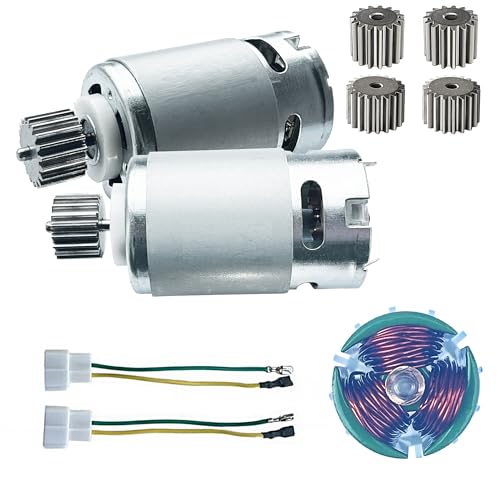 BUMPKAI 2PCS 24 فولت RS555 35000RPM موتور عالي السرعة 7R 15T لسيارة الأطفال فيشر برايس باور ويلز ترقية زوج من 12V18V20V24V RS555 15T موتور للأطفال سيارات الأطفال الكهربائية DIY - Image 1