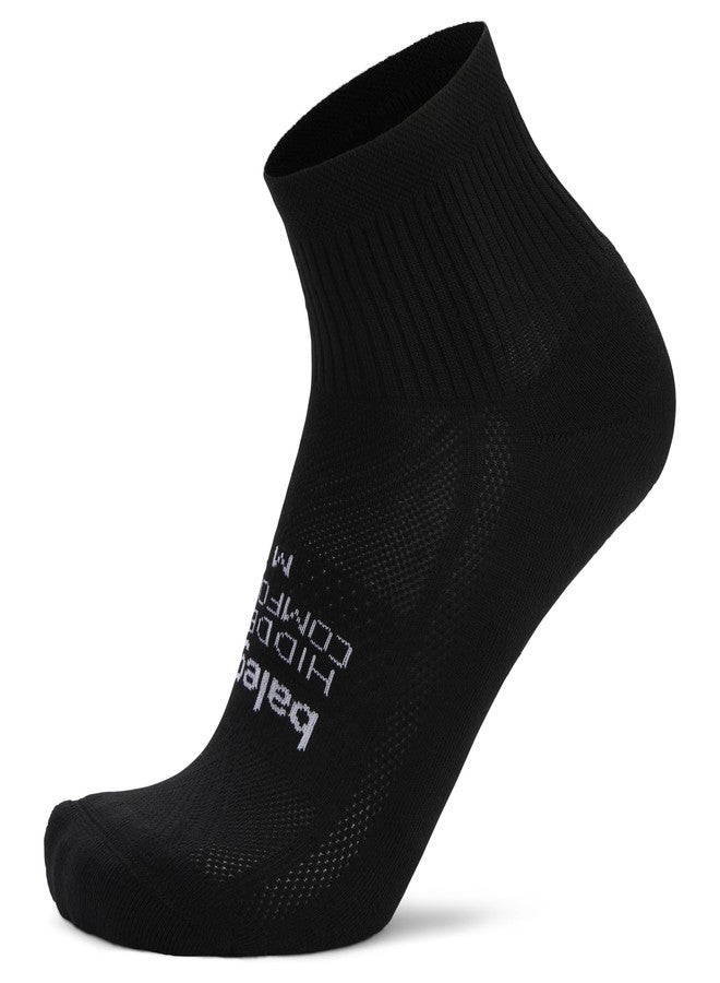 Balega Unisex Adult Hidden Comfort Quarter Performance Athletic Running Socks (1 Pair), X-Large, Black - Image 1