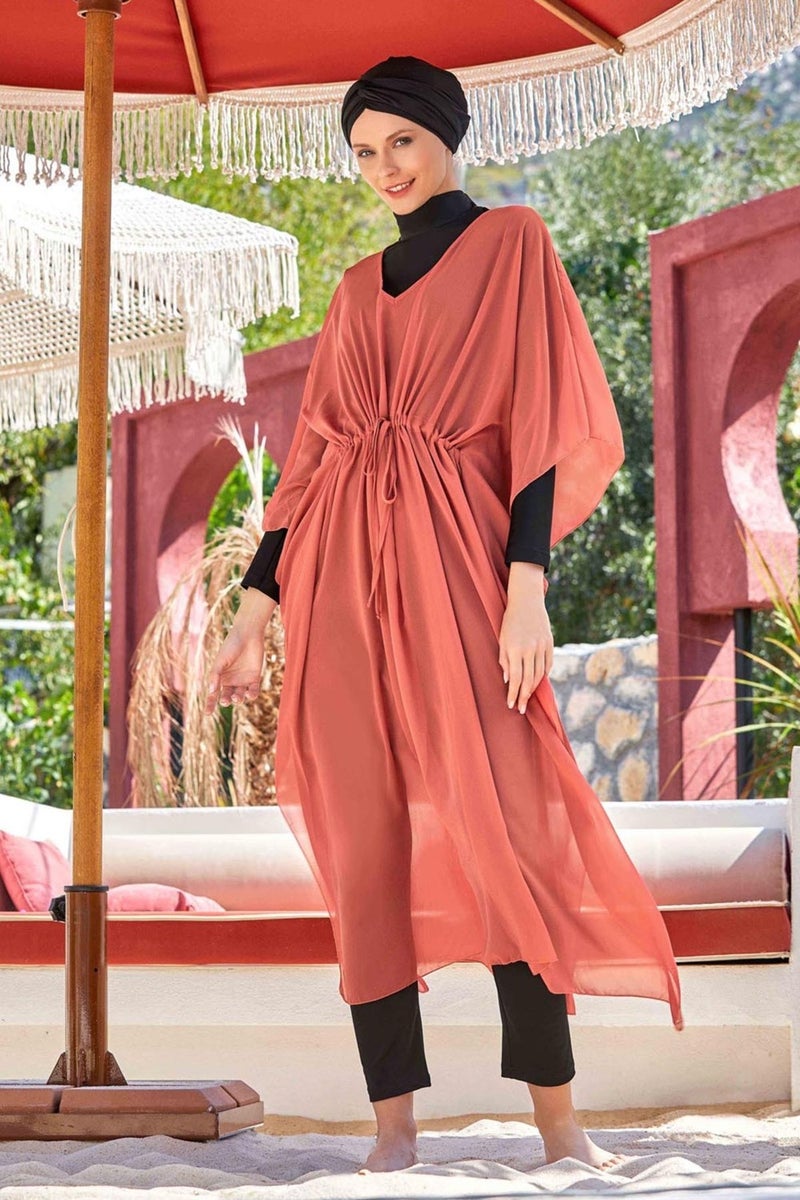 Remsa Mayo Remsa Swimsuit Swimsuit Single Pareo Kaftan Lina 6039 Cinnamon  - Image 1