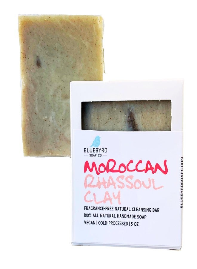 Bluebyrd Soap Co. Moroccan Rhassoul Clay Soap Bar | Removes Excess Oil, Clarifies Skin, Reduces Dry Skin | Lava Clay Bar Acne Soap | Healing Mud Soap- Deep Cleans Pores on Face & Body (Rhassoul, BAR) - Image 1