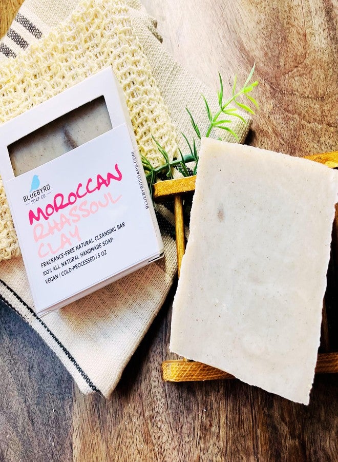 Bluebyrd Soap Co. Moroccan Rhassoul Clay Soap Bar | Removes Excess Oil, Clarifies Skin, Reduces Dry Skin | Lava Clay Bar Acne Soap | Healing Mud Soap- Deep Cleans Pores on Face & Body (Rhassoul, BAR) - Image 2