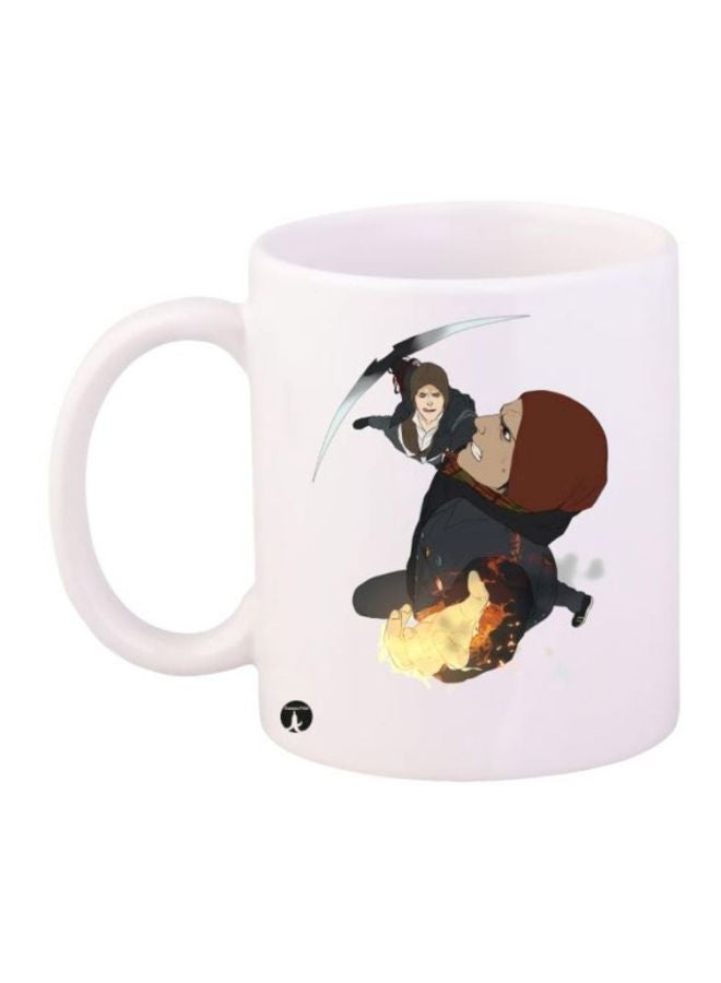 RYN Infamous Second Son Printed Coffee Mug White/Brown/Black