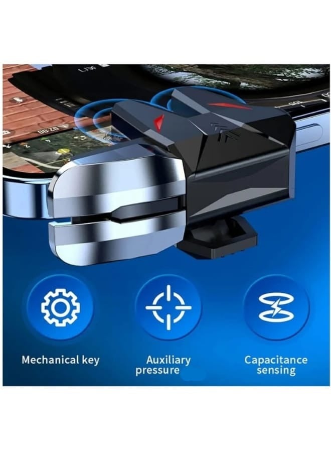 تقليدي أزرار تحكم PUBG L1R1 L2R2 – ذراع تحكم وإطلاق للألعاب على الجوال | مقبض إطلاق نار للألعاب مع أزرار تصويب – يشمل زوجًا من قفازات الأصابع - Image 4