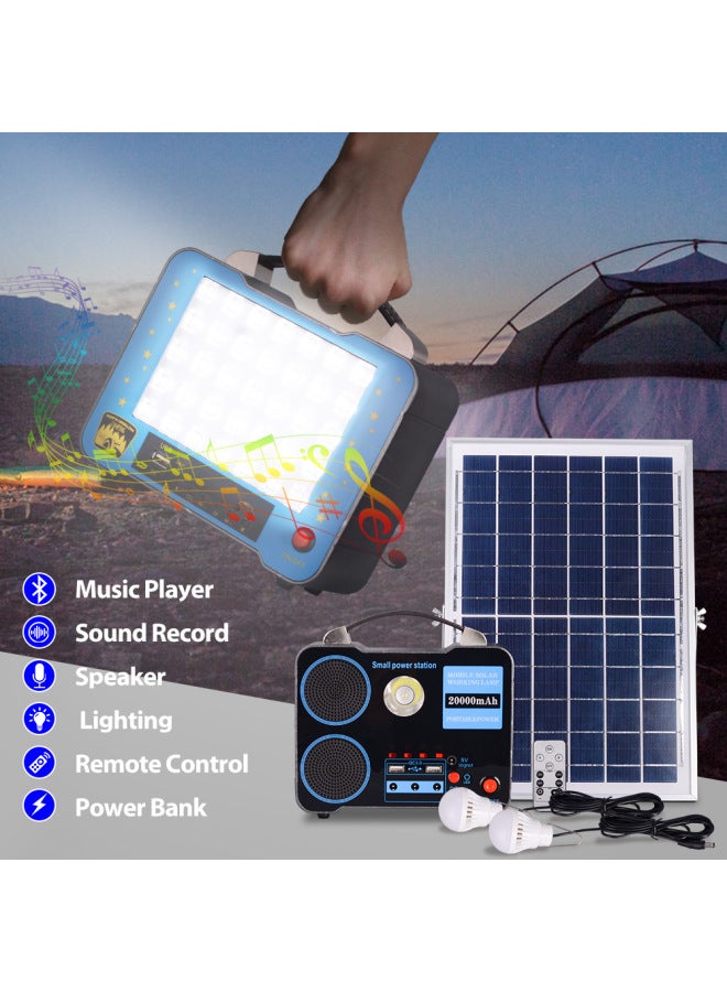 New Product LED Mobile Work Light Outdoor Solar Charging Bluetooth Speaker Light Main Auxiliary Light Portable Emergency Light