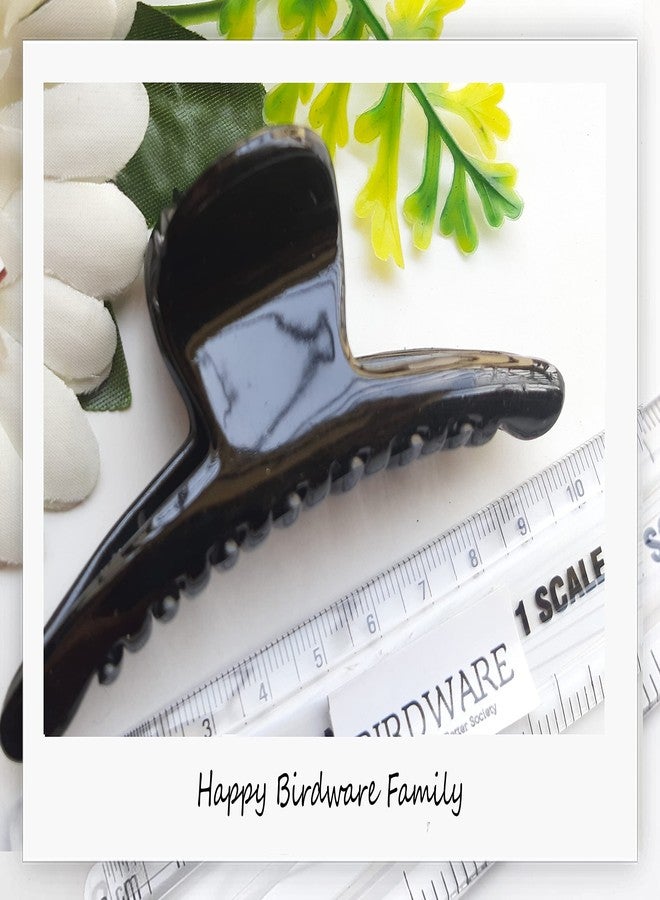 بيردوير مشابك شعر على شكل فراشة من بيردوير، لون برتقالي، مصنوعة من مادة أكريليك مستوردة، مزينة بحجر، للنساء | مشابك شعر | كبيرة جدًا، لون أسود وصدفي - (عبوة من قطعتين، أسود، لون صدفي) - Image 3