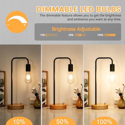 Brightever 6-Pack Dimmable LED Light Bulbs 60W Equivalent, Vintage Edison Light Bulbs, 2700K Warm White ST58 7W LED Bulb Super Bright 850LM, 90+CRI, Clear Glass Antique Decorative Filament Bulbs - Image 4