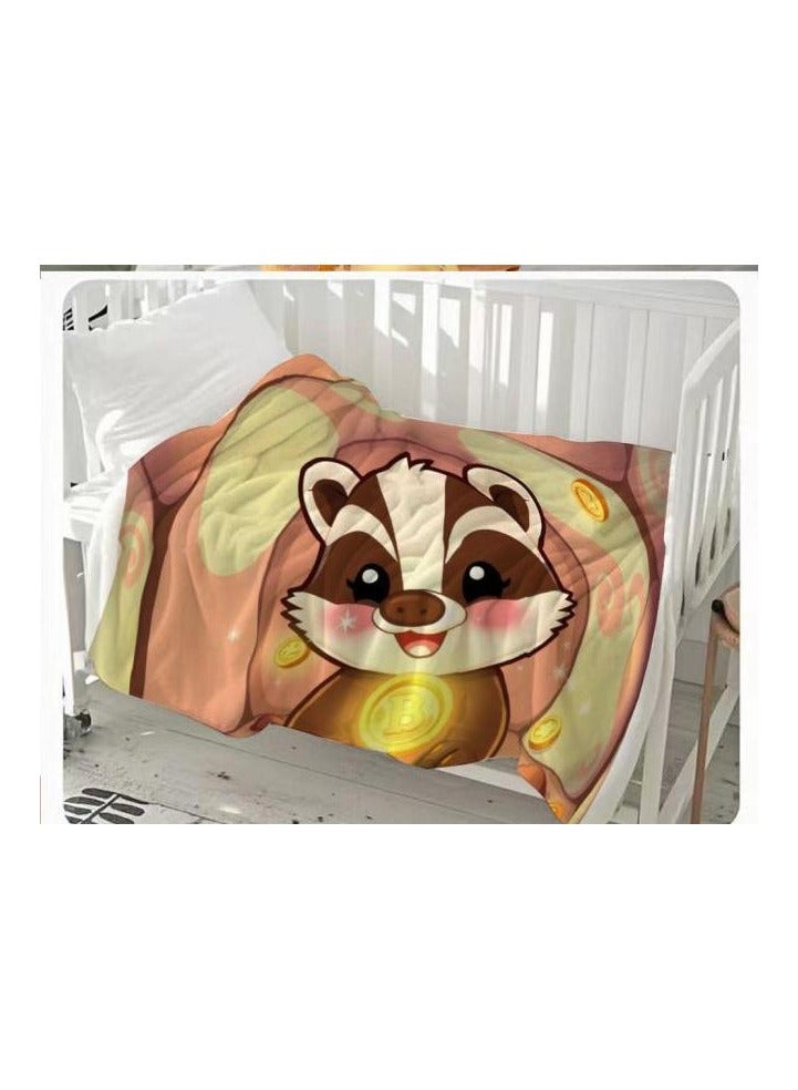 general Children's or student cartoon flannel thin blanket (warm and comfortable, suitable for sleep, games) 100cm*150cm - 1198 - Image 3