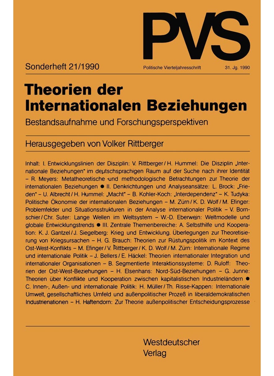 Theorien der Internationalen Beziehungen: Bestandsaufnahme und Forschungsperspektiven 