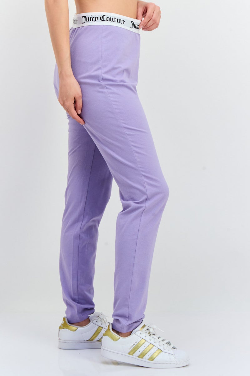 Juicy Couture ليجنغز بسحاب للنساء بشعار العلامة التجارية، ليلك - Image 2