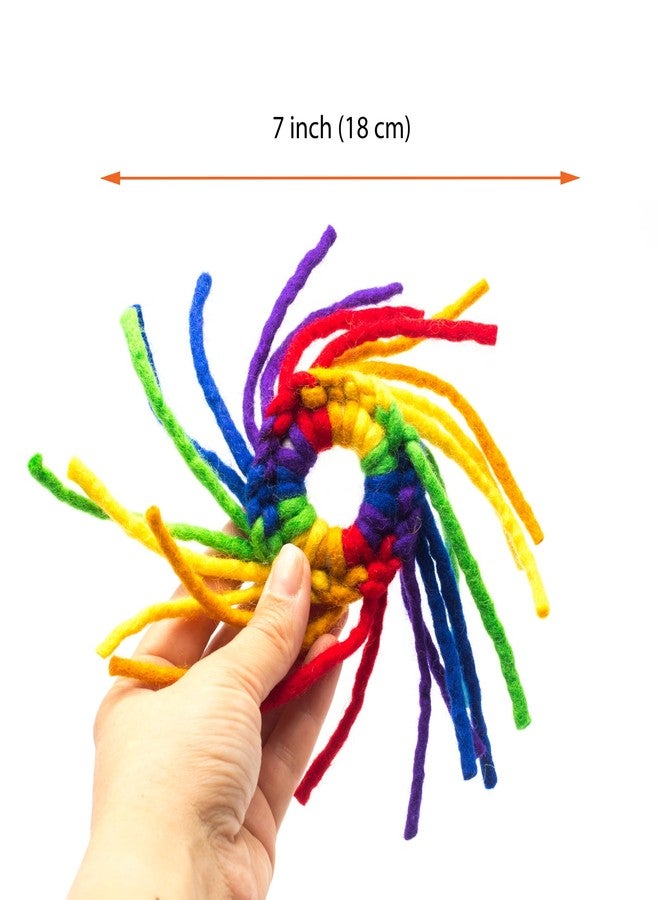 Glaciart One Wool Spider Cat Toy w/Catnip - Soft Fuzzy Enrichment 100% Natural Wool, Interactive Play Cat Toy Set - Safe for Pets, Non-AZO Colored Dyes - Image 5
