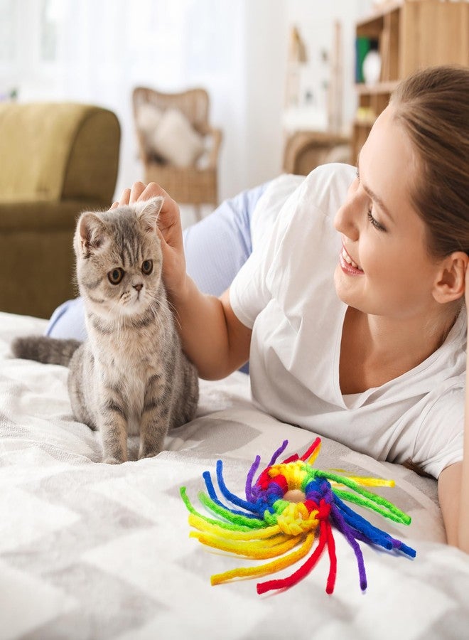 Glaciart One Wool Spider Cat Toy w/Catnip - Soft Fuzzy Enrichment 100% Natural Wool, Interactive Play Cat Toy Set - Safe for Pets, Non-AZO Colored Dyes - Image 4