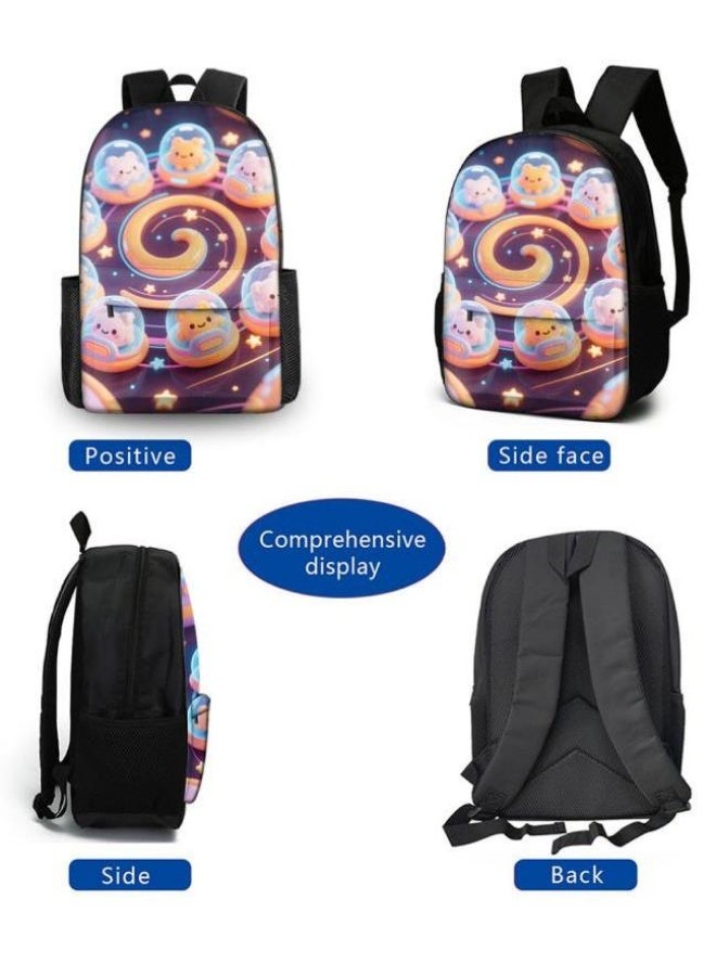 Bright Li Fire Fashion is unlimited! Cartoon bag three-piece set, suitable for a variety of scenes for students and teenagers (available for students, children, friends on outings, mountain climbing, school, etc.) - 55 - Image 3