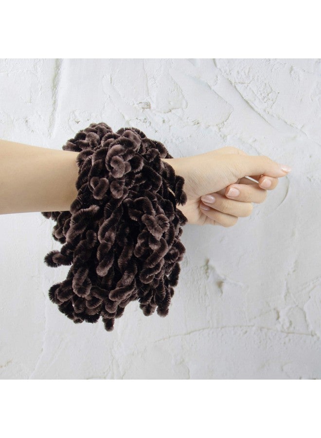 أوير عبوتان من أغطية الرأس لتكثيف الشعر، ربطات شعر كبيرة الحجم للنساء والفتيات (قهوة سوداء وداكنة) - Image 4