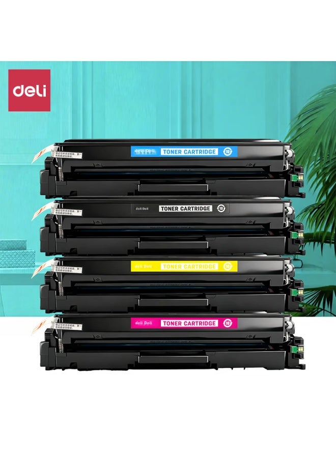 خراطيش حبر دلي 202a متوافقة مع طابعات Hp M281fdw و M254dn و M254dw و M254nw و M280nw و M281fdn خراطيش حبر Cf500a مجموعة 4 ألوان 12800 صفحة