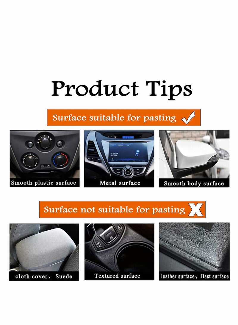 Generic 2PCS Carbon Fiber Vinyl Wrap for Cars DIY Adhesive Film Sticker for Auto Interior and Exterior Decoration - Image 3