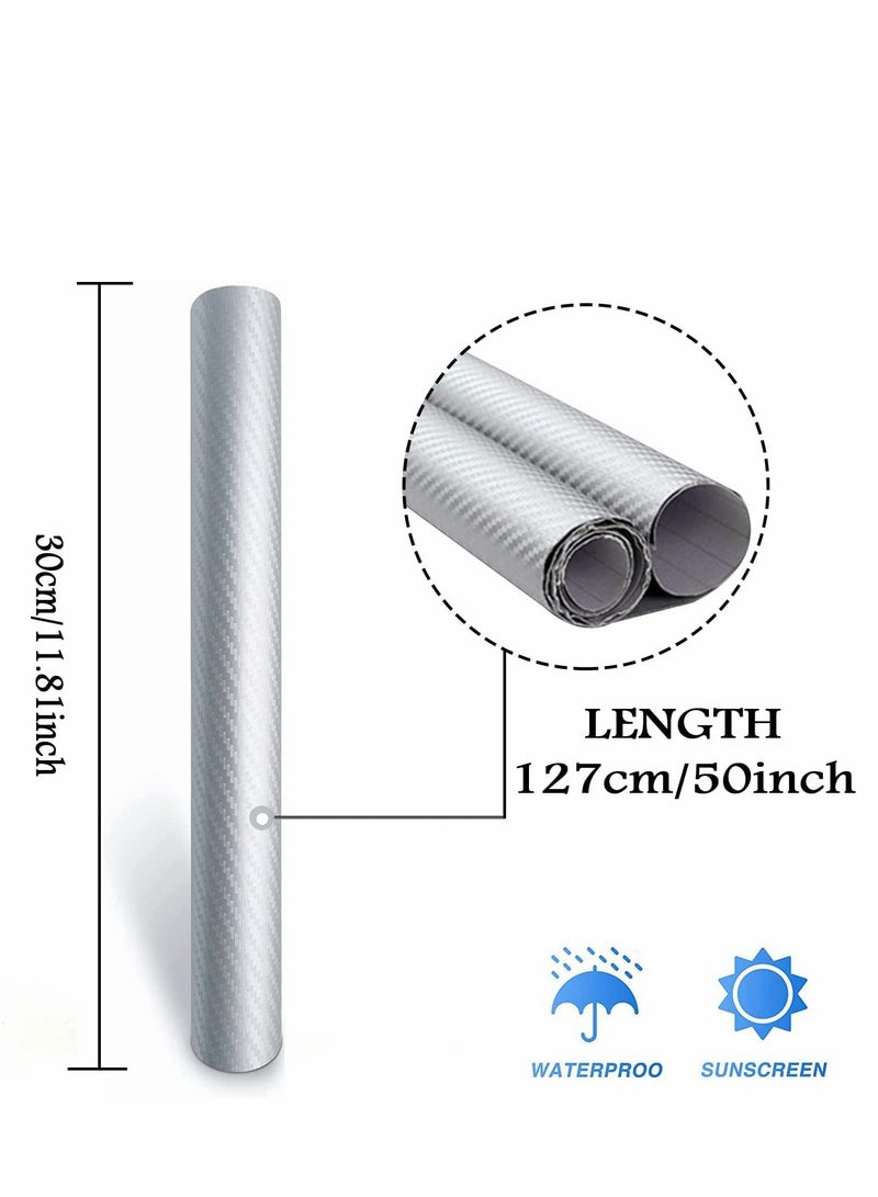 Generic 2PCS Carbon Fiber Vinyl Wrap for Cars DIY Adhesive Film Sticker for Auto Interior and Exterior Decoration - Image 2