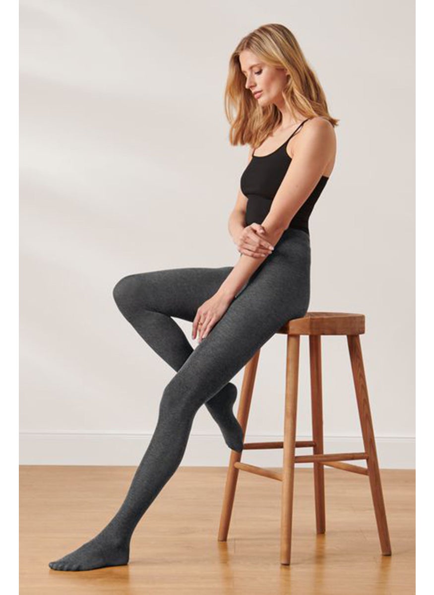 Tchibo Women 2 Pcs Knitted Tights, Black  - Image 1