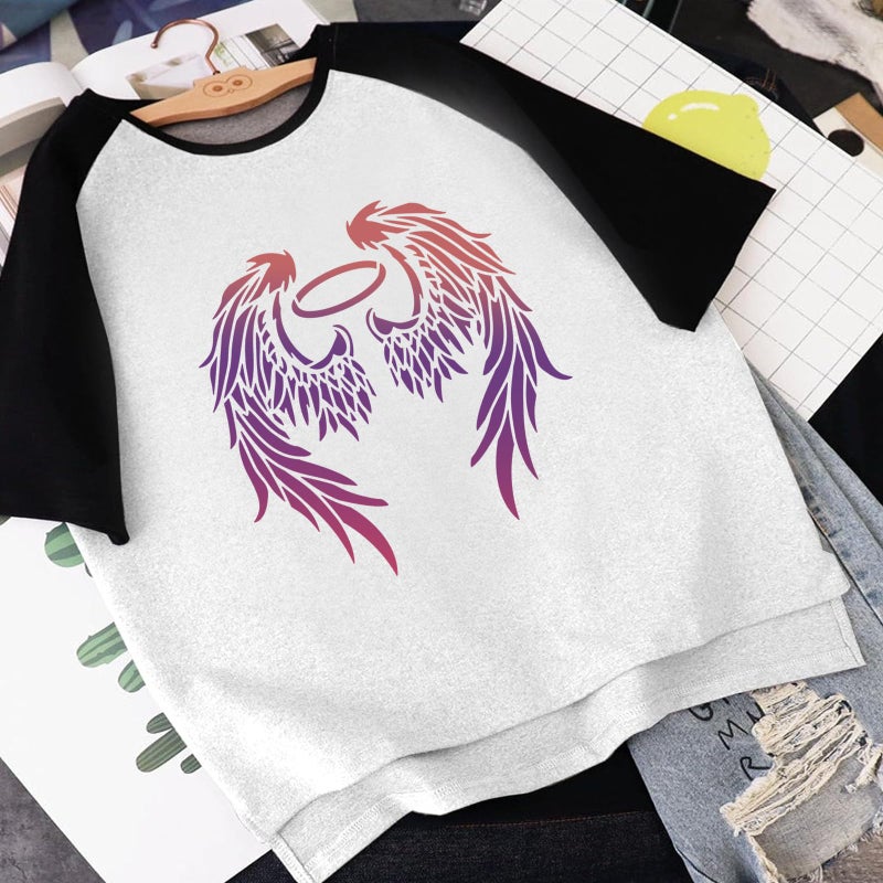 ORIGACH 4PCS Large Angel Wings Stencils 11.8x11.8 inch, Durable Flexible DIY Art Craft Stencil for Bag T-Shirts Airbrush Painting Drawing - Image 4