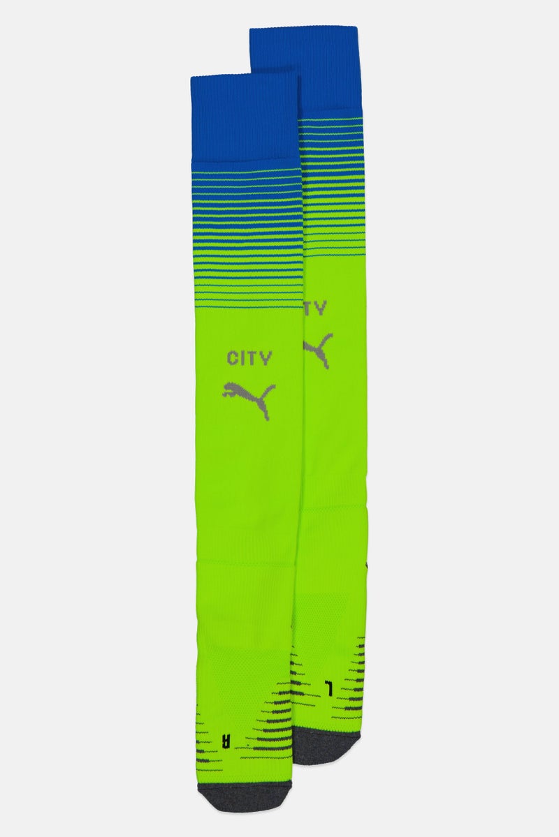 PUMA Men Manchester City Football Socks, Lime Green - Image 1