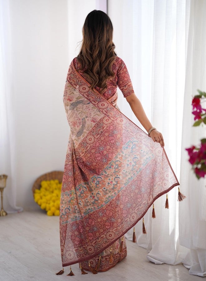 ALMAARI FASHION Handloom Erode Cotton Silk Saree for Women with Rich Zari Woven Border - Image 5