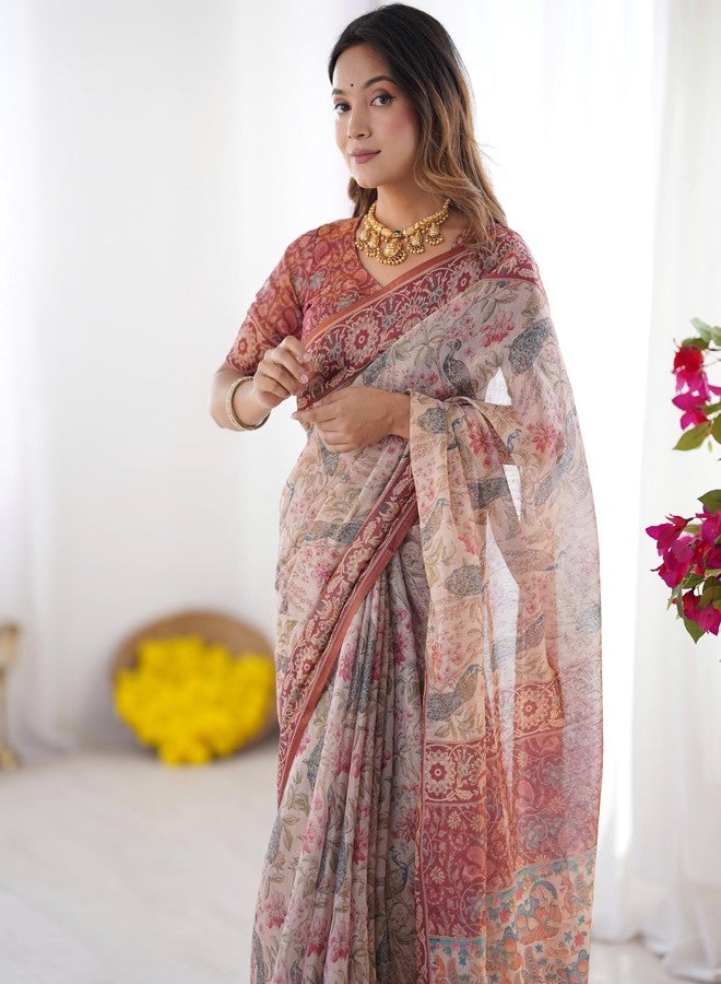 ALMAARI FASHION Handloom Erode Cotton Silk Saree for Women with Rich Zari Woven Border - Image 2