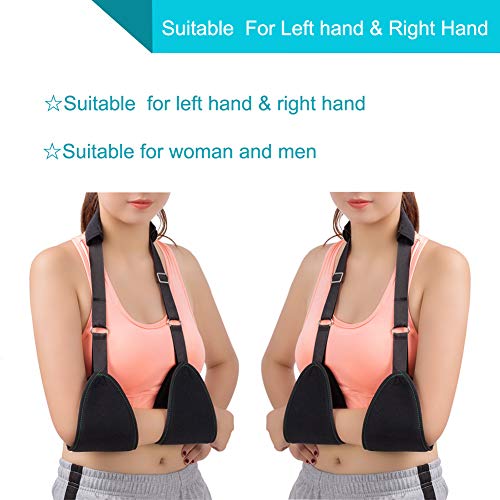 TANDCF Triangle Dislocated Arm Sling Shoulder Immobilizer Rotator Cuff Wrist Elbow Forearm Support Brace Strap with Soft Comfortable Padded Lightweight Simple for Broken & Fractured Arm - Image 2