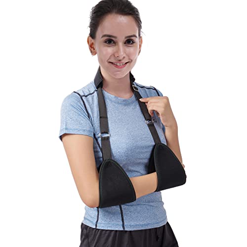 TANDCF Triangle Dislocated Arm Sling Shoulder Immobilizer Rotator Cuff Wrist Elbow Forearm Support Brace Strap with Soft Comfortable Padded Lightweight Simple for Broken & Fractured Arm - Image 1