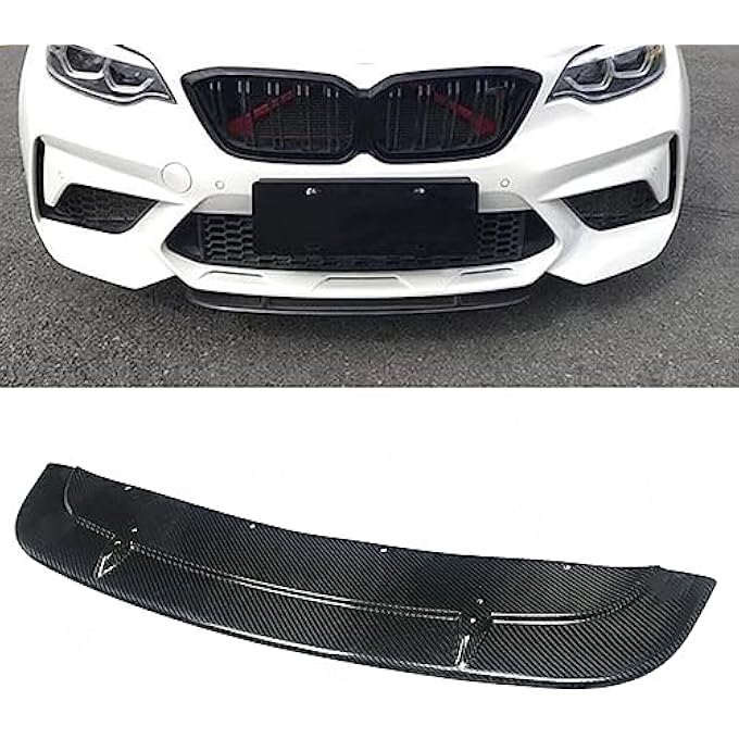 AUSMILA Front Bumper Spoiler Splitter Lip for BMW 2 Series F87 M2 2016-2018 Coupe ST Style - Image 1