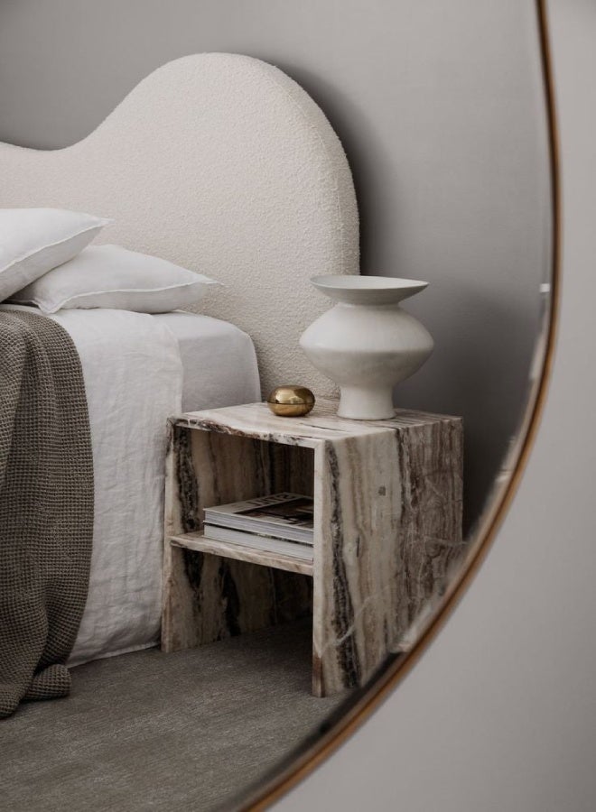 Layers Pre-Order | Leen Jurassic Travertine Marble Side Table – Natural Stone, 30×30×50 cm - Image 3