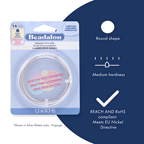 Beadalon German Style Wrapping Wire, Round, Gold Color, 22 Gauge, 125 ft - Image 2