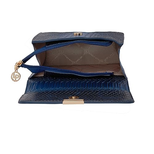 Lino Perros Snake Textured Blue Sling Bag - Image 5