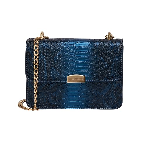 Lino Perros Snake Textured Blue Sling Bag - Image 1