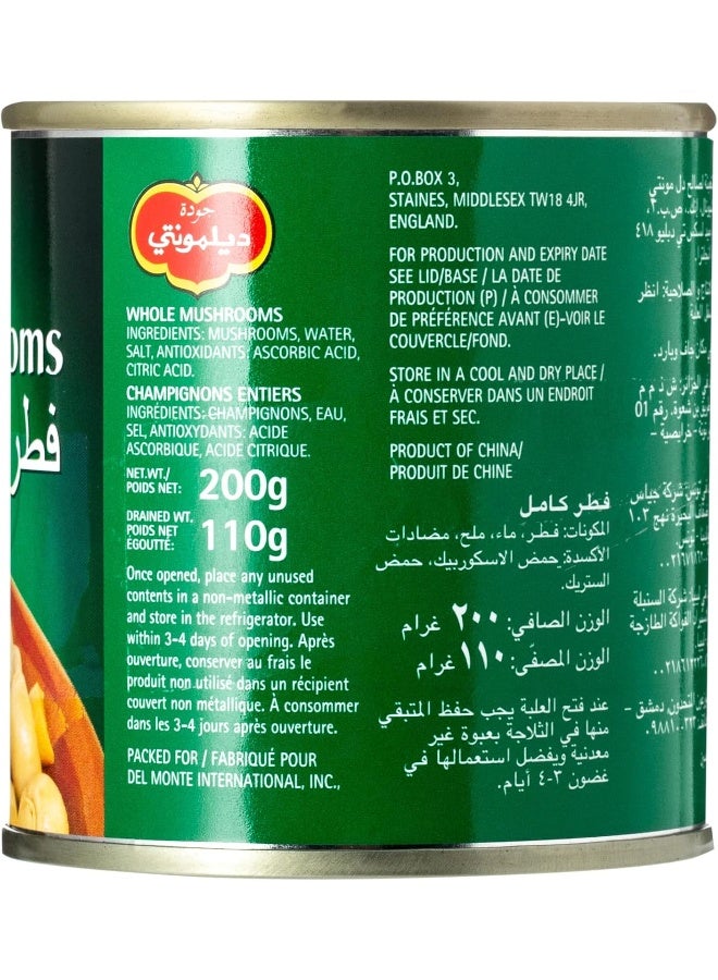 Del Monte Canned Whole Mushrooms, 200 G, Gi1500012002, Pack Of 4 - Image 3