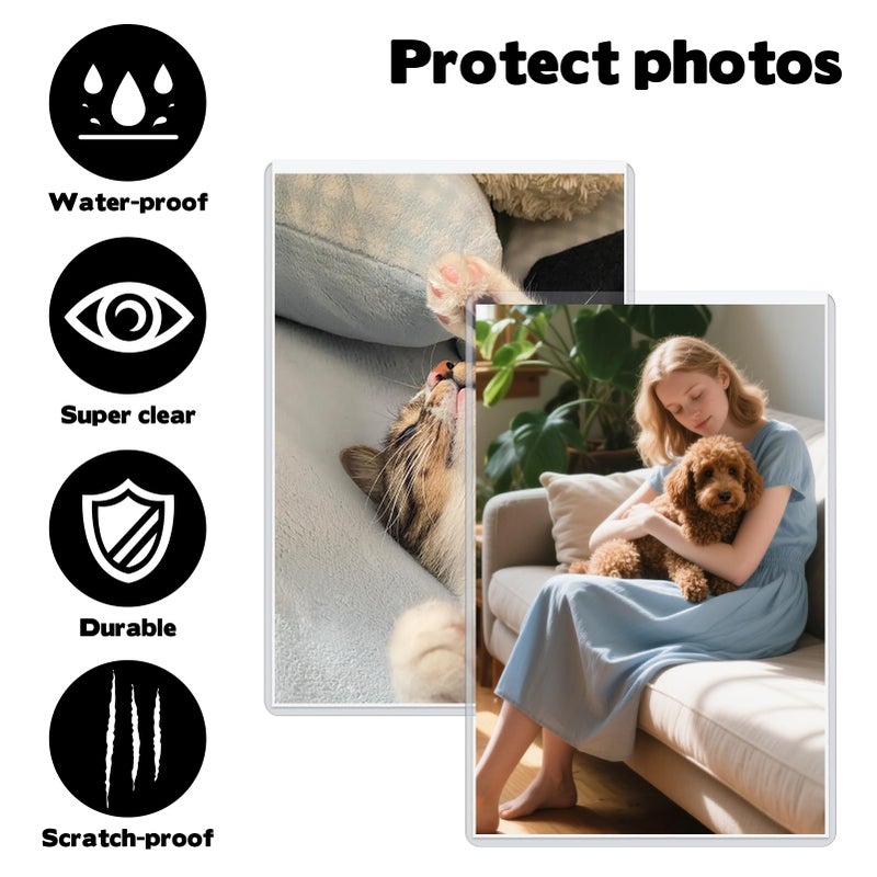 Rainmae 25 Pack 6" x 9" Jumbo Card Sleeves, Rigid Photocard Protectors for Oversized Trading Cards Sheet Protectors, Paper Sleeves Jumbo Sports Cards Sleeves Hard Plastic Document Holder Protector - Image 4