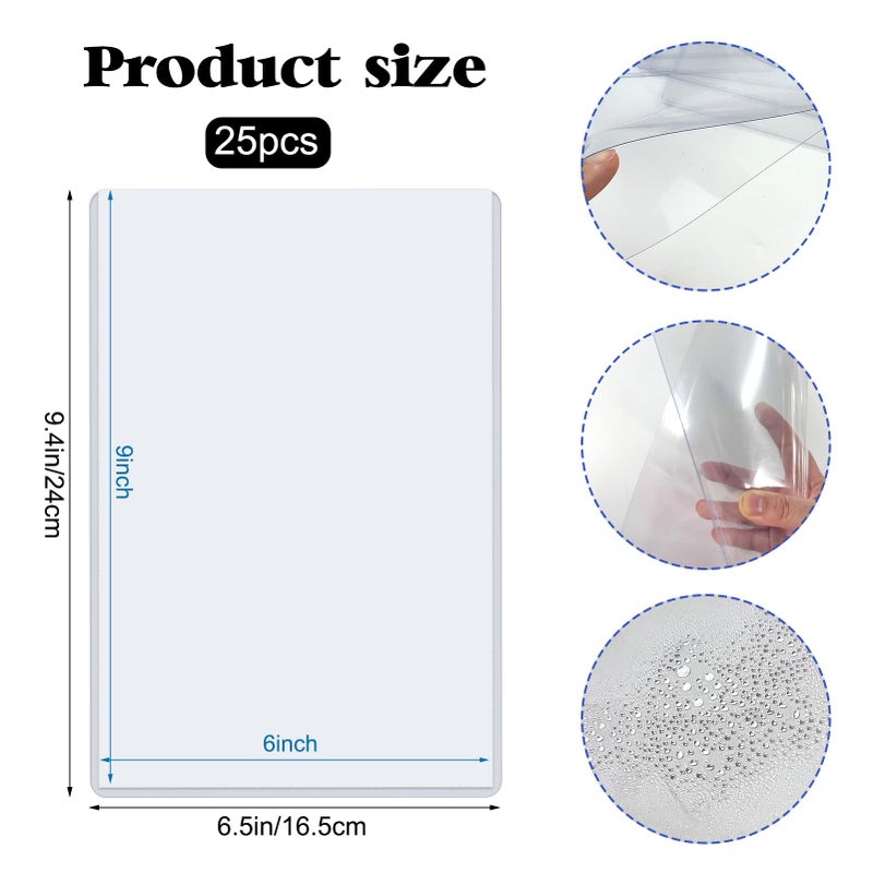 Rainmae 25 Pack 6" x 9" Jumbo Card Sleeves, Rigid Photocard Protectors for Oversized Trading Cards Sheet Protectors, Paper Sleeves Jumbo Sports Cards Sleeves Hard Plastic Document Holder Protector - Image 2