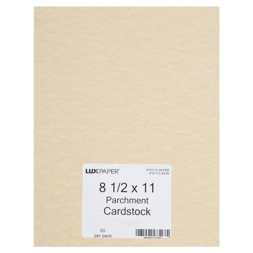 LUXPaper 8.5" x 11" Cardstock | Letter Size | Cream Parchment | 65lb. Cover (120lb. Text) | 50 Qty - Image 3
