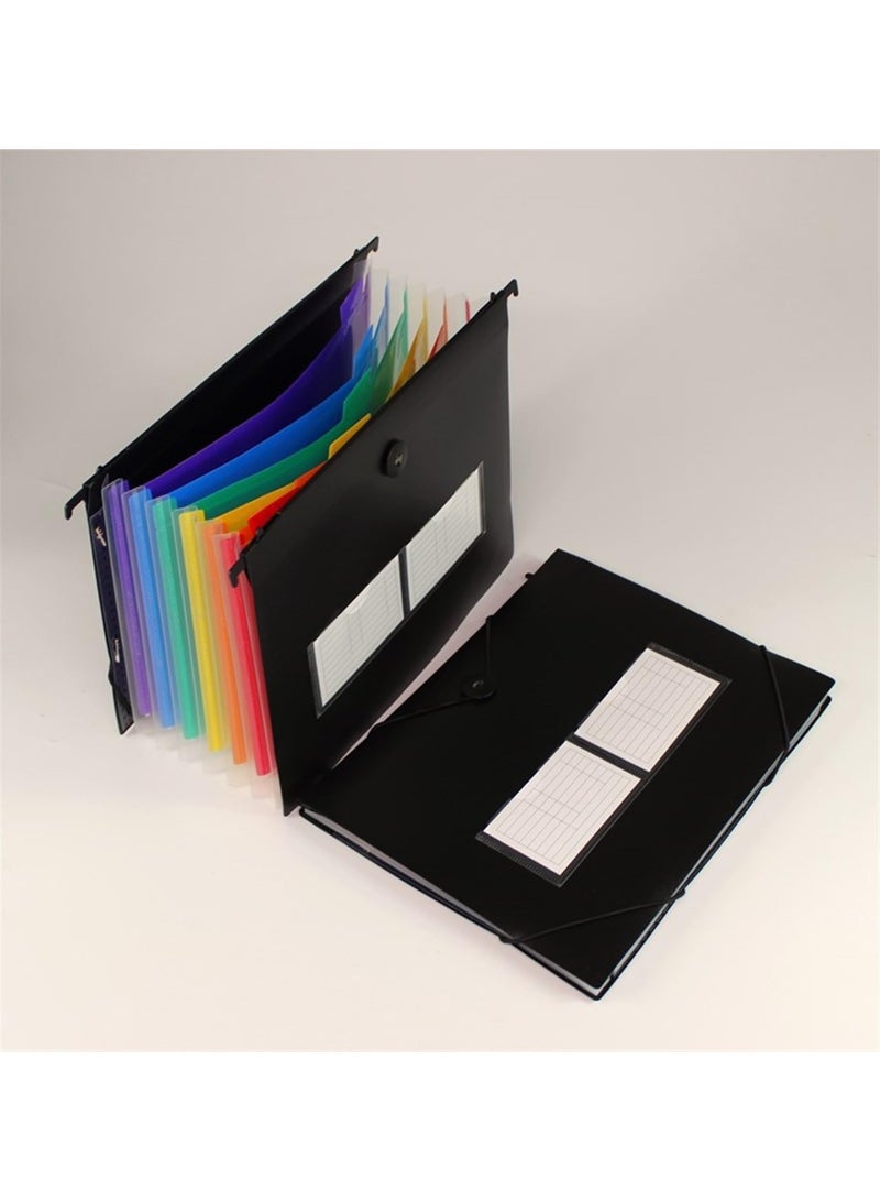 3 قطع من مجلدات الملفات البلاستيكية القابلة للتمدد، 7 جيوب أكورديون مبتكرة، سعة كبيرة، علامات تبويب متعددة الألوان، حجم حرف لخزانة الملفات - Image 4