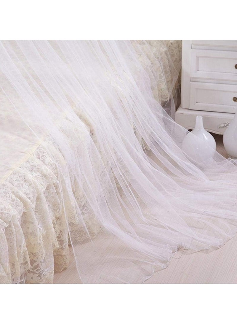 Round bed mosquito net with hoop design, for effective insect protection, fits twin, full, queen, and king size beds, to provide a peaceful and comfortable sleep  - Image 2