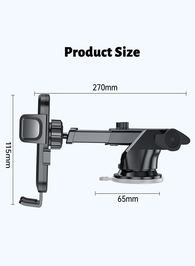 Adjustable Mobile Phone Holder for Car, Car Mobile Stand Windshield Car Cradle Suction  - Image 4