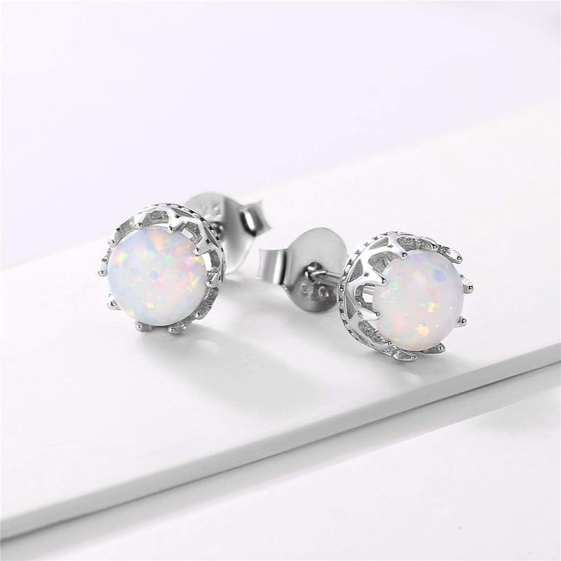 ChicSilver 925 Sterling Silver Earrings Sparkling Heart/Round/Princess Cut Birthstone Earrings for Women Birthday Jewelry with Gift Box - Image 5