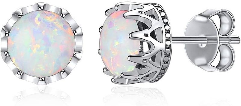 ChicSilver 925 Sterling Silver Earrings Sparkling Heart/Round/Princess Cut Birthstone Earrings for Women Birthday Jewelry with Gift Box - Image 1