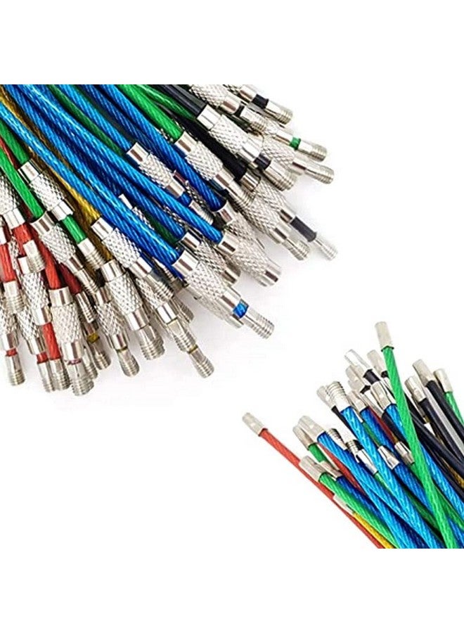 Kidultz Wire PVC Overcoated cables Stainless Steel Pendant Circle EDC Tool Key Holder Loops for Hanging Luggage Tag Loops (Multicolour(Assorted Colours)) - Pack of 10 - Image 3