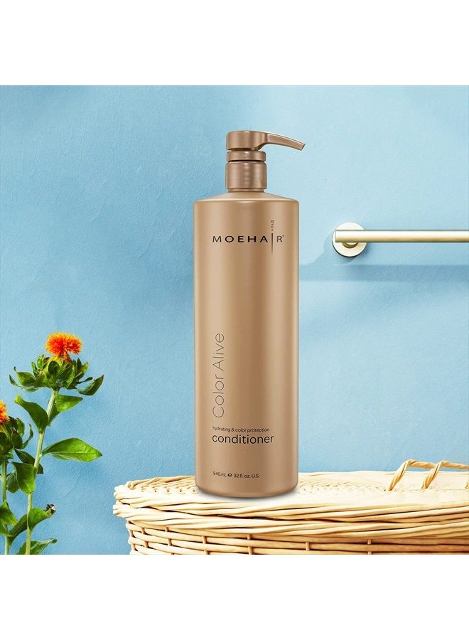 Moehair Color Alive Hydrating Conditioner 33.8 Fl Oz | Conditioner For Color Treated Hair With Protein Blend | Color Safe Conditioner For Soft, Frizz-Free Hair | Restores Moisture And Fights The Dryne - Image 3