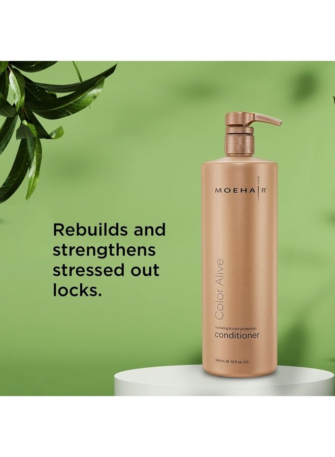 Moehair Color Alive Hydrating Conditioner 33.8 Fl Oz | Conditioner For Color Treated Hair With Protein Blend | Color Safe Conditioner For Soft, Frizz-Free Hair | Restores Moisture And Fights The Dryne - Image 4