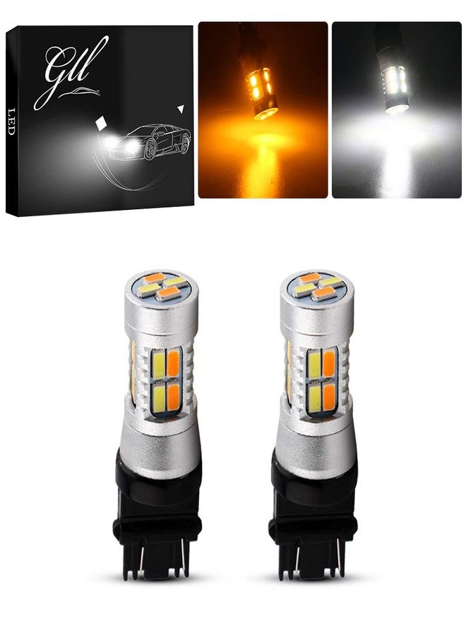 Grandview Super Bright 3157 Amber/White Switchback Turn Signal LED Light Bulbs 12V LED Replacement Light 3457 3155 4057 4057 3047 3057-2pcs - Image 1