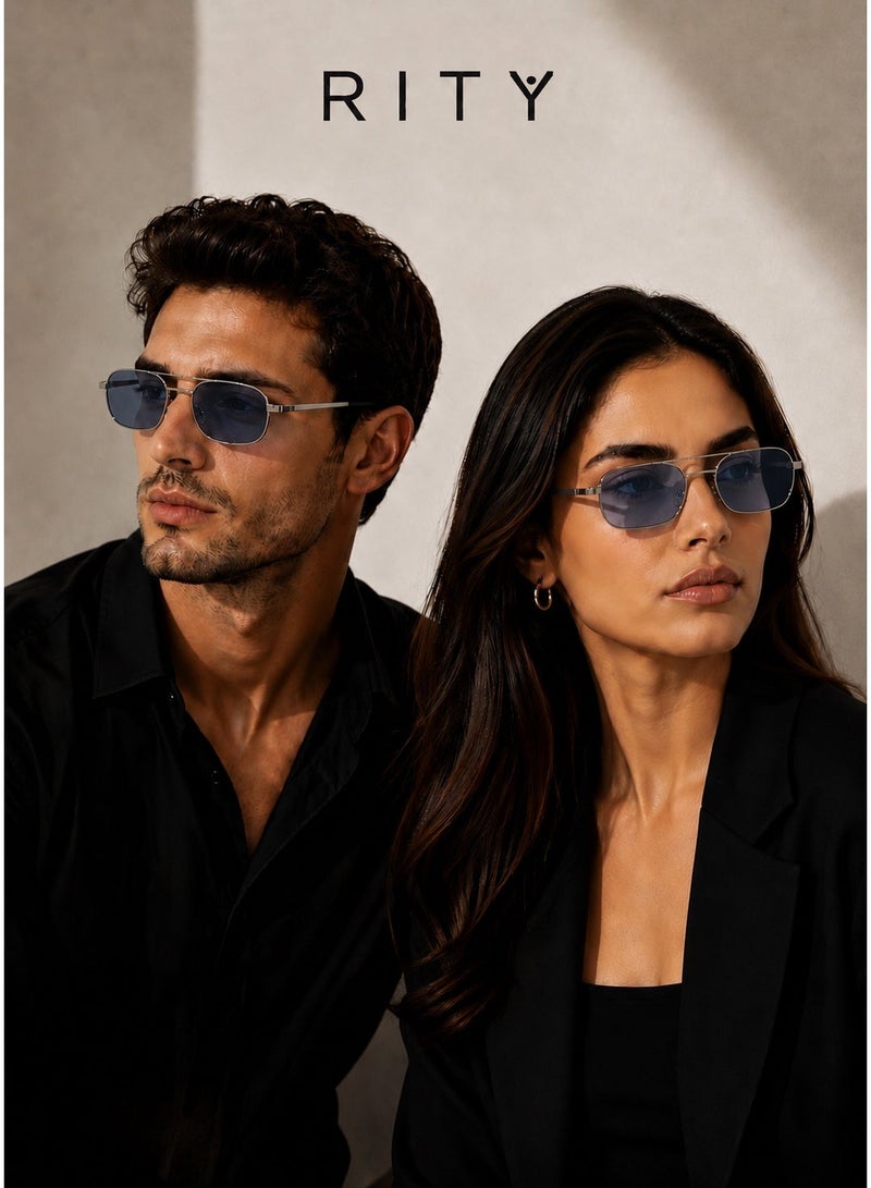 RITY Men & Women Sunglasses with Elegant Metal Frame and Polarized Lenses | Full UV Protection | Luxury Fashion Eyewear for Driving, Travel, Beach & Outdoor Activities | Stylish & Lightweight Design - Image 2