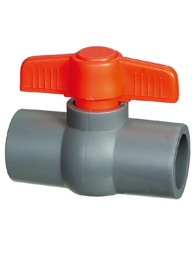 Durable PVC Compact Ball Valve - Sizes 1/2" to 4" - Heavy Duty, Easy-Install Flow Control Valve for Water, Air, & Chemical Applications, Non-Corrosive & Long-Lasting with Smooth, Secure Shut-Off for Home, Commercial, & Industrial Use